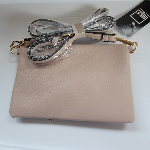 MIA K PINK CROSSBODY MAUVE PURSE GOLD TONE ACCENTS‎ - Picture 13 of 14